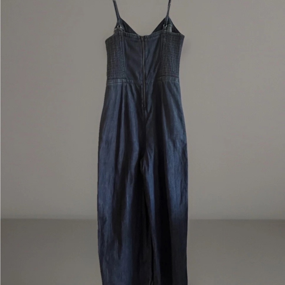 Express Blue Denim Overalls Sleek Design